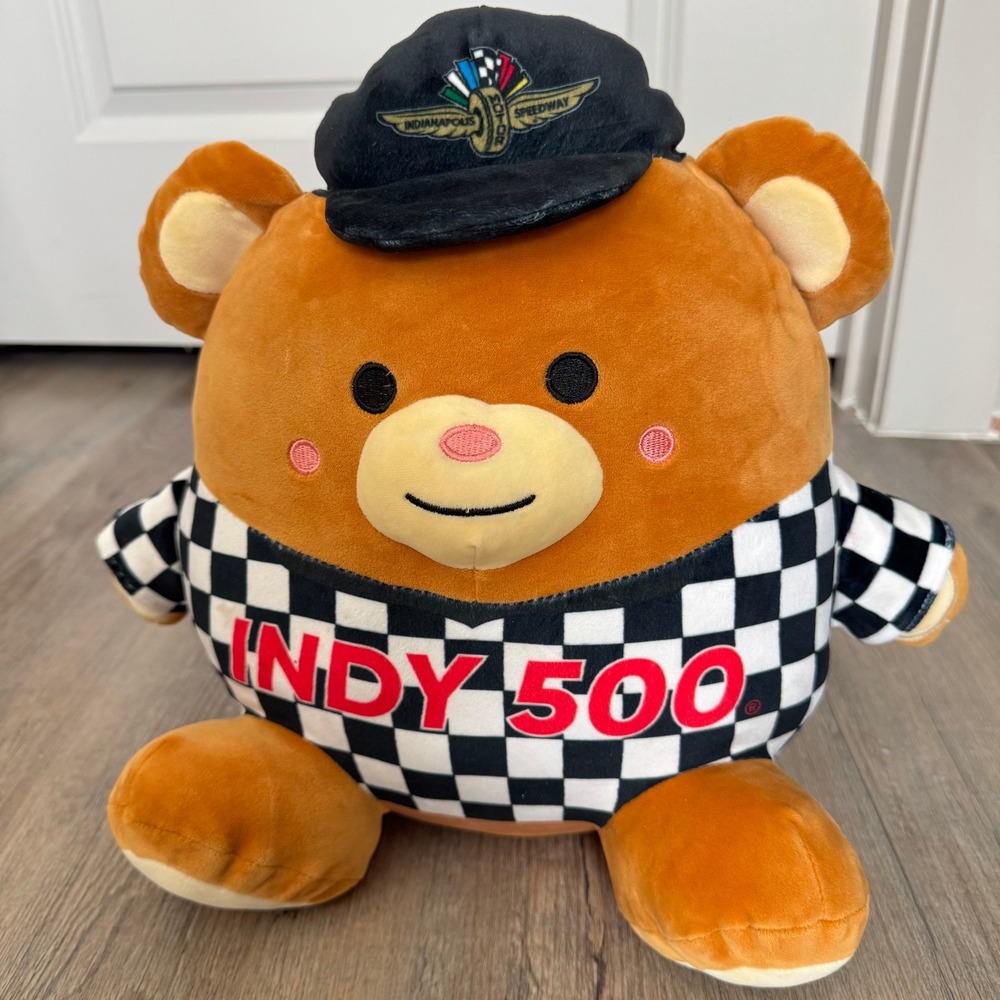 FOCO Indy 500 Indianapolis Motor Speedway Racing Bear Plush 12" Checkered Shirt